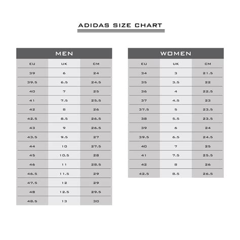 Adidas size chart men's